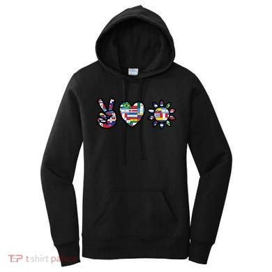 Peace Love Hispanic Heritage Month Women's Hoodie