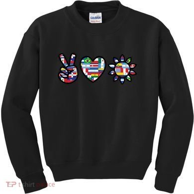 Peace Love Hispanic Heritage Month Kids Sweatshirt