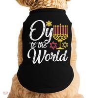 Peace Love Hanukkah Jewish Hanukkah Chanukah Doggie Tank thumb 0