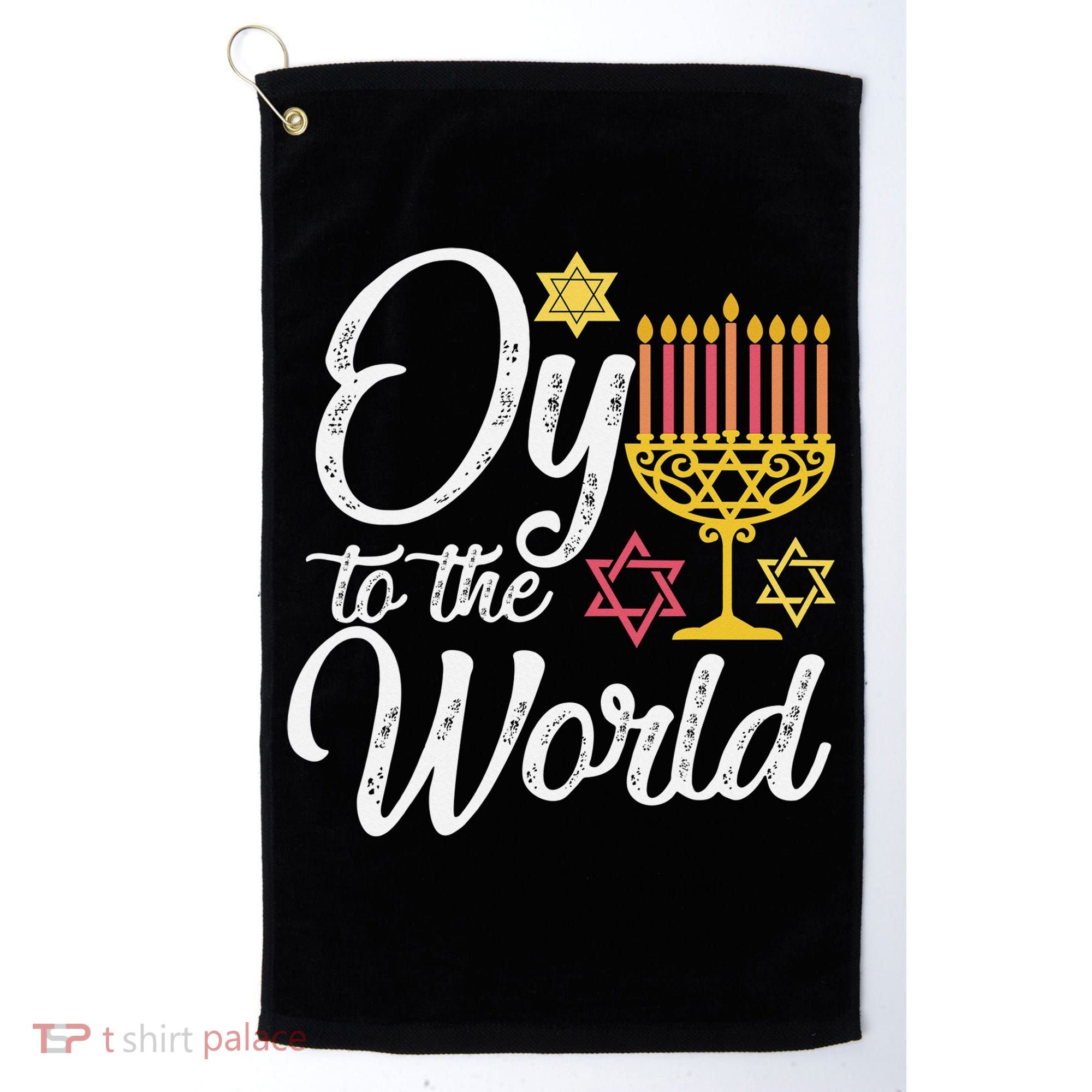 Peace Love Hanukkah Jewish Hanukkah Chanukah Golf Towel