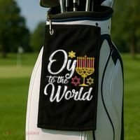 Peace Love Hanukkah Jewish Hanukkah Chanukah Golf Towel thumb 2