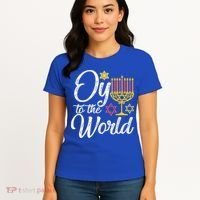 Peace Love Hanukkah Jewish Hanukkah Chanukah Women's T-Shirt thumb 4