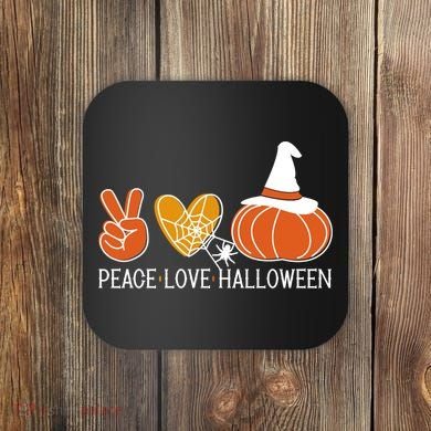 Peace Love Halloween Coaster