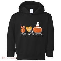 Peace Love Halloween Toddler Hoodie thumb 0