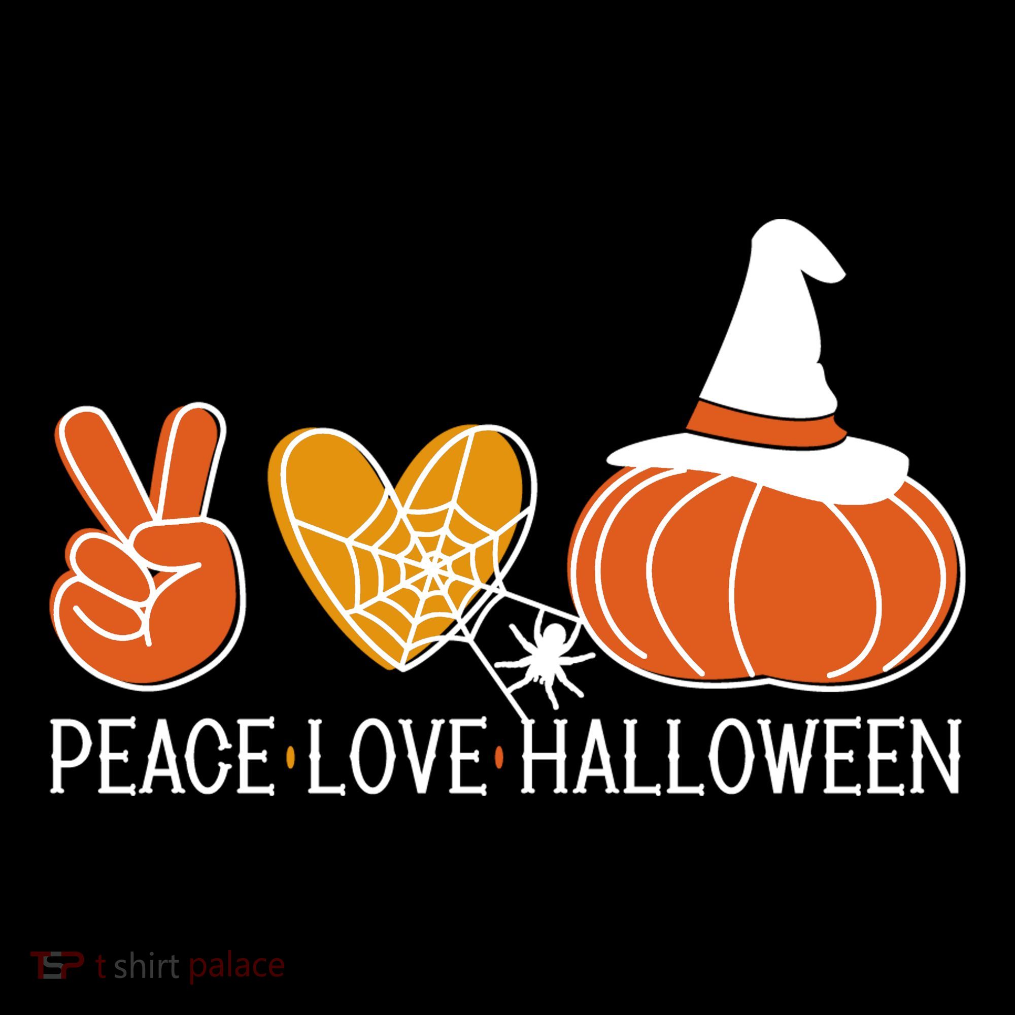 Peace Love Halloween Toddler Hoodie