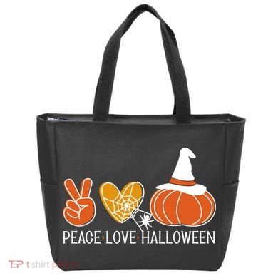 Peace Love Halloween Tote Bag