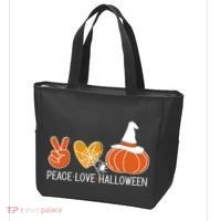 Peace Love Halloween Tote Bag thumb 3