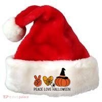 Peace Love Halloween Santa Hat thumb 0
