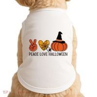 Peace Love Halloween Doggie Tank thumb 0