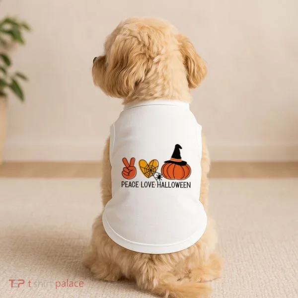 Peace Love Halloween Doggie Tank