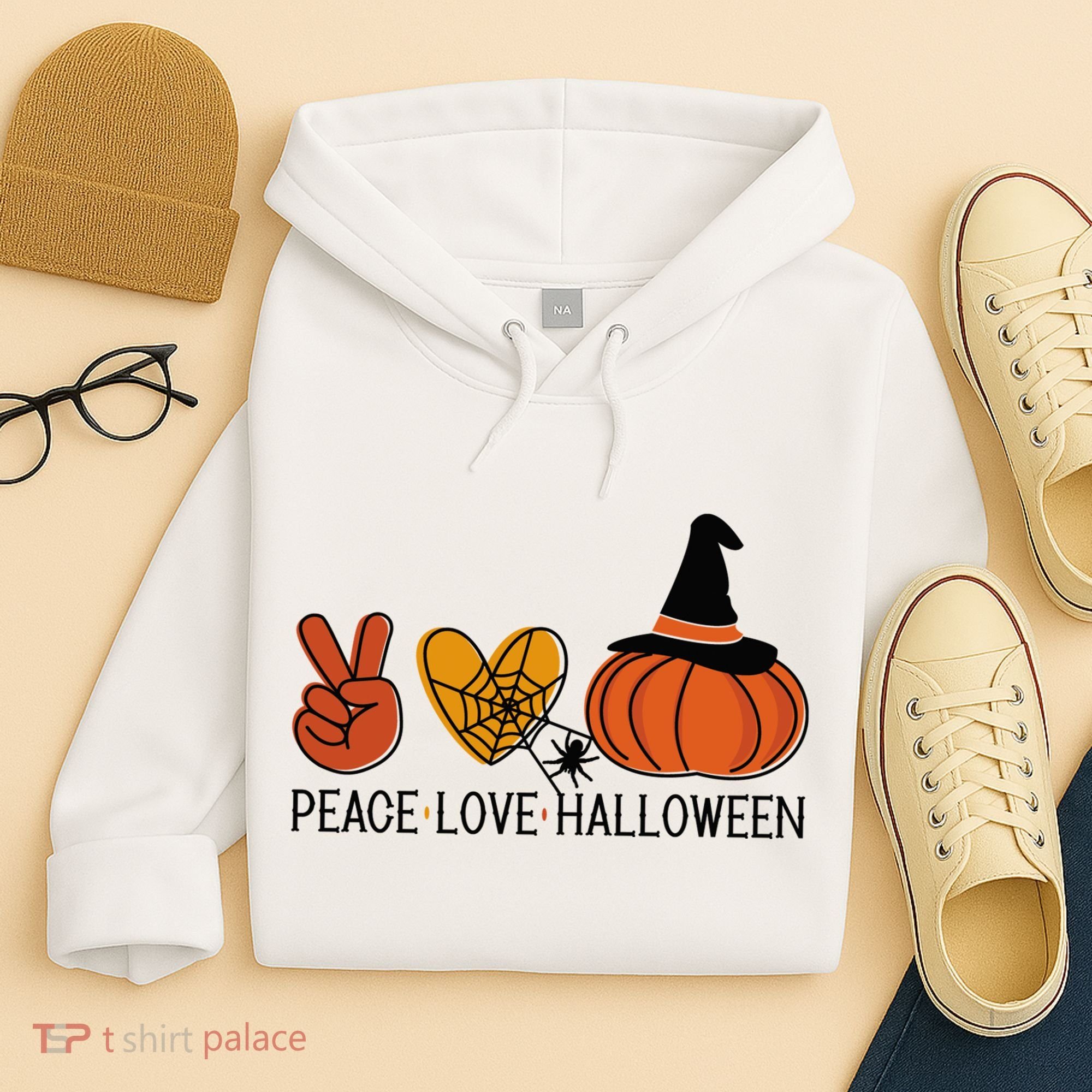 Peace Love Halloween Hoodie