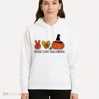 Peace Love Halloween Hoodie thumb 5