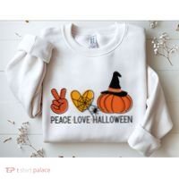 Peace Love Halloween Sweatshirt thumb 2