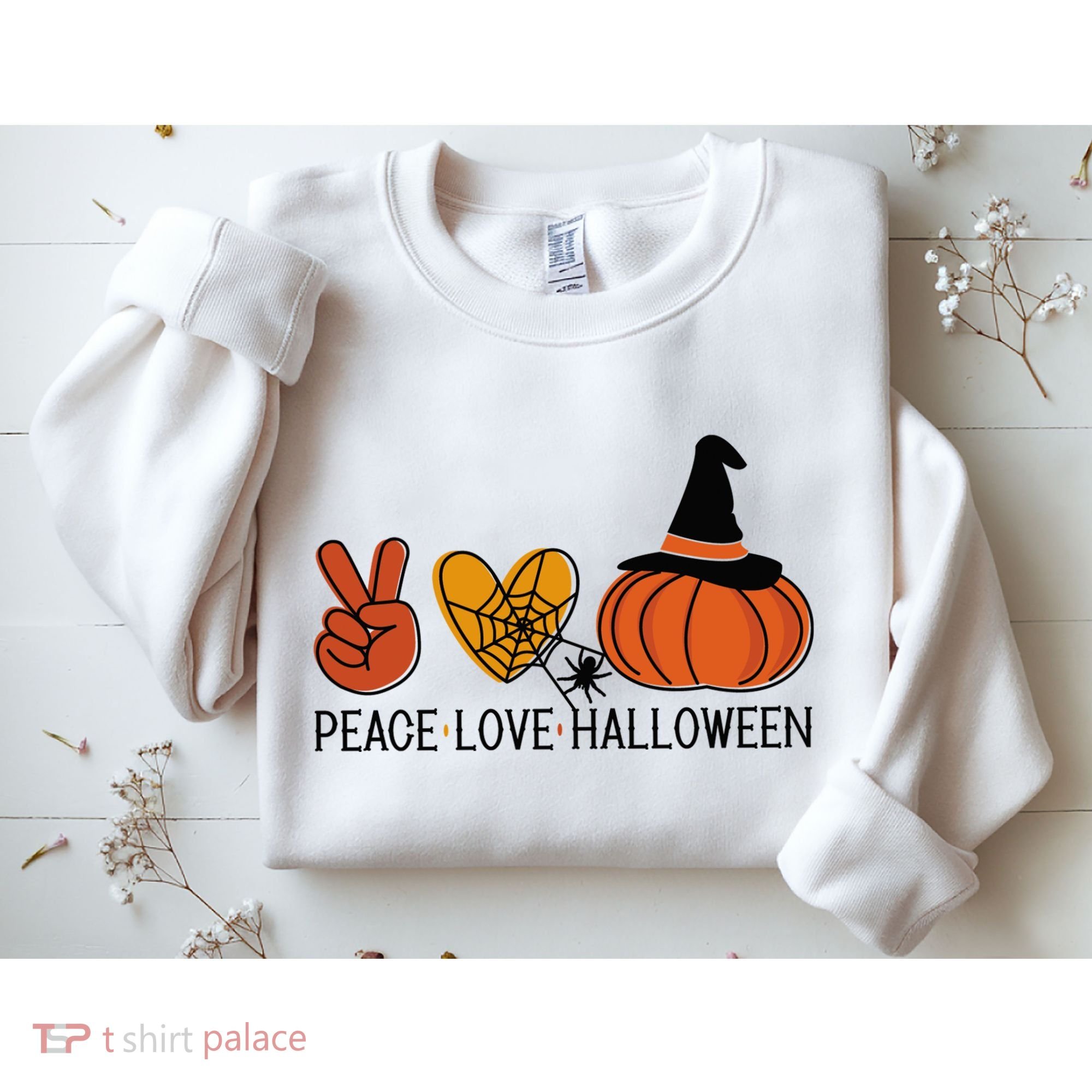 Peace Love Halloween Sweatshirt