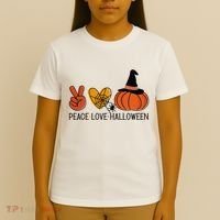 Peace Love Halloween T-Shirt thumb 4