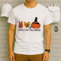Peace Love Halloween T-Shirt thumb 6