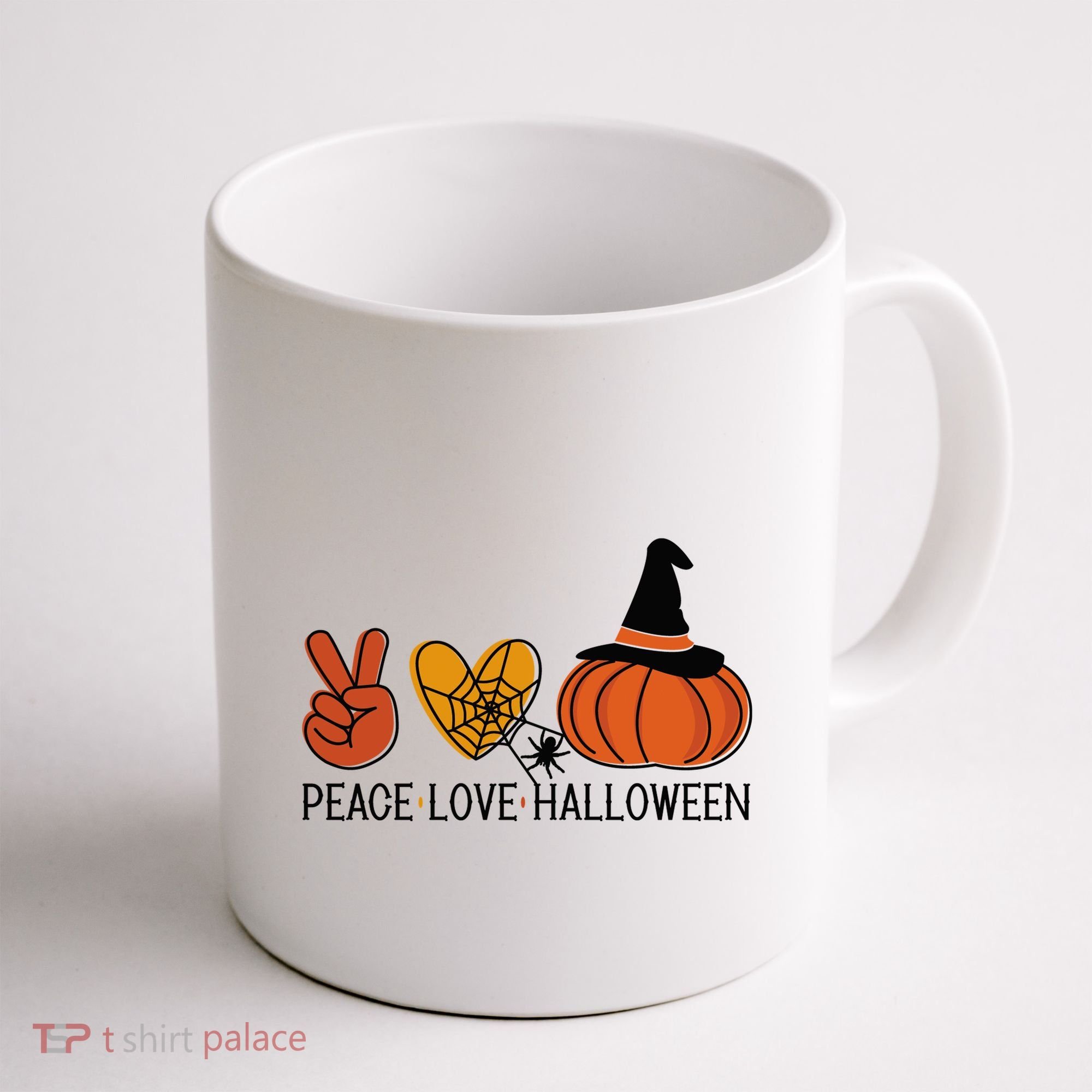 Peace Love Halloween Coffee Mug