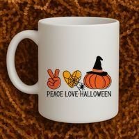 Peace Love Halloween Coffee Mug thumb 2