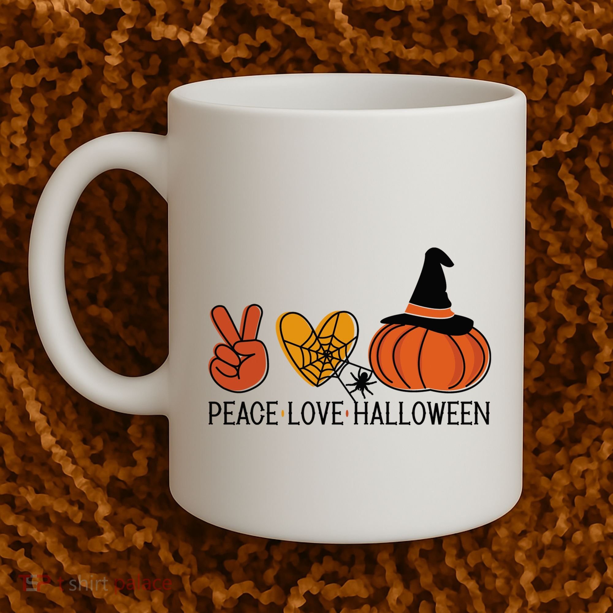 Peace Love Halloween Coffee Mug