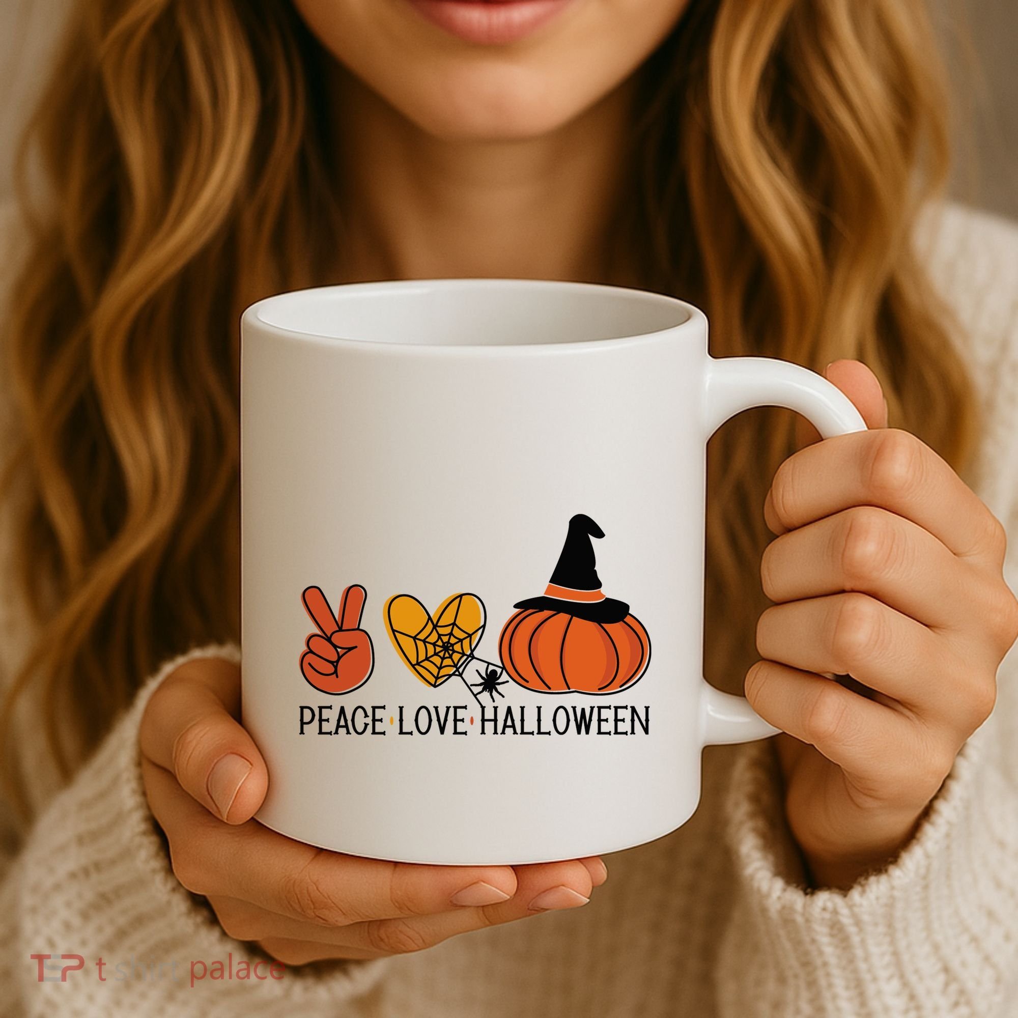 Peace Love Halloween Coffee Mug