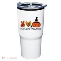 Peace Love Halloween Tumbler thumb 0