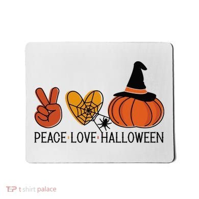 Peace Love Halloween Mousepad