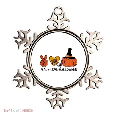 Peace Love Halloween Ornament