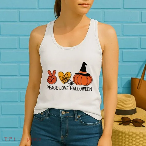 Peace Love Halloween Women's Tank Top