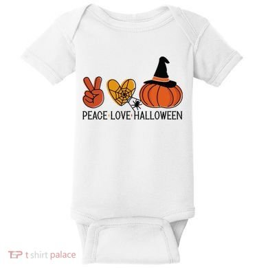 Peace Love Halloween Baby Bodysuit