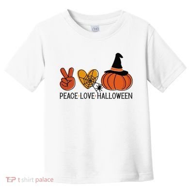 Peace Love Halloween Toddler T-Shirt