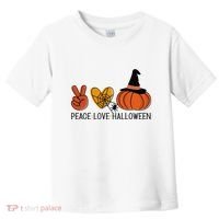 Peace Love Halloween Toddler T-Shirt thumb 0