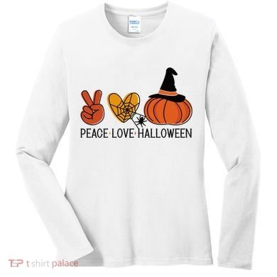 Peace Love Halloween Women's Long Sleeve Shirt
