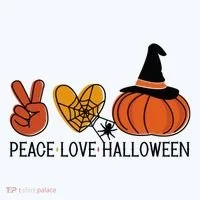 Peace Love Halloween Women's Long Sleeve Shirt thumb 2