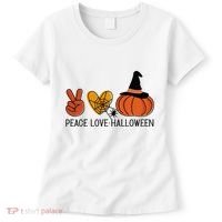 Peace Love Halloween Women's T-Shirt thumb 0