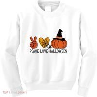 Peace Love Halloween Kids Sweatshirt thumb 0