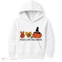 Peace Love Halloween Kids Hoodie thumb 0