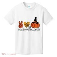 Peace Love Halloween Kids T-Shirt thumb 0