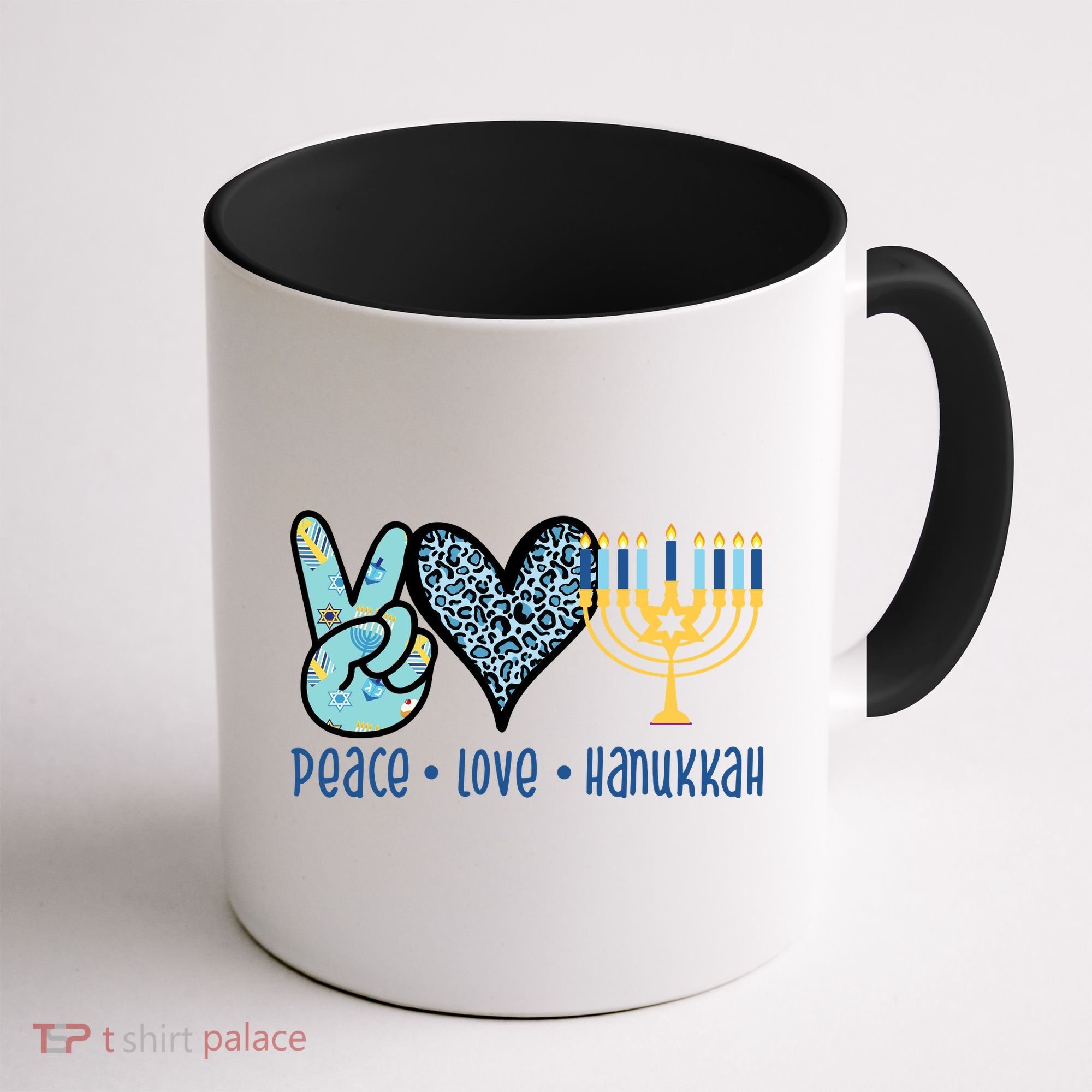 Peace Love Hanukkah Cute Gift Coffee Mug
