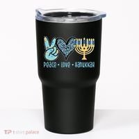 Peace Love Hanukkah Cute Gift Tumbler thumb 0