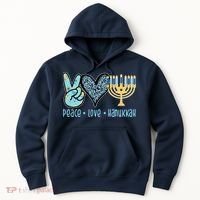 Peace Love Hanukkah Cute Gift Hoodie thumb 0