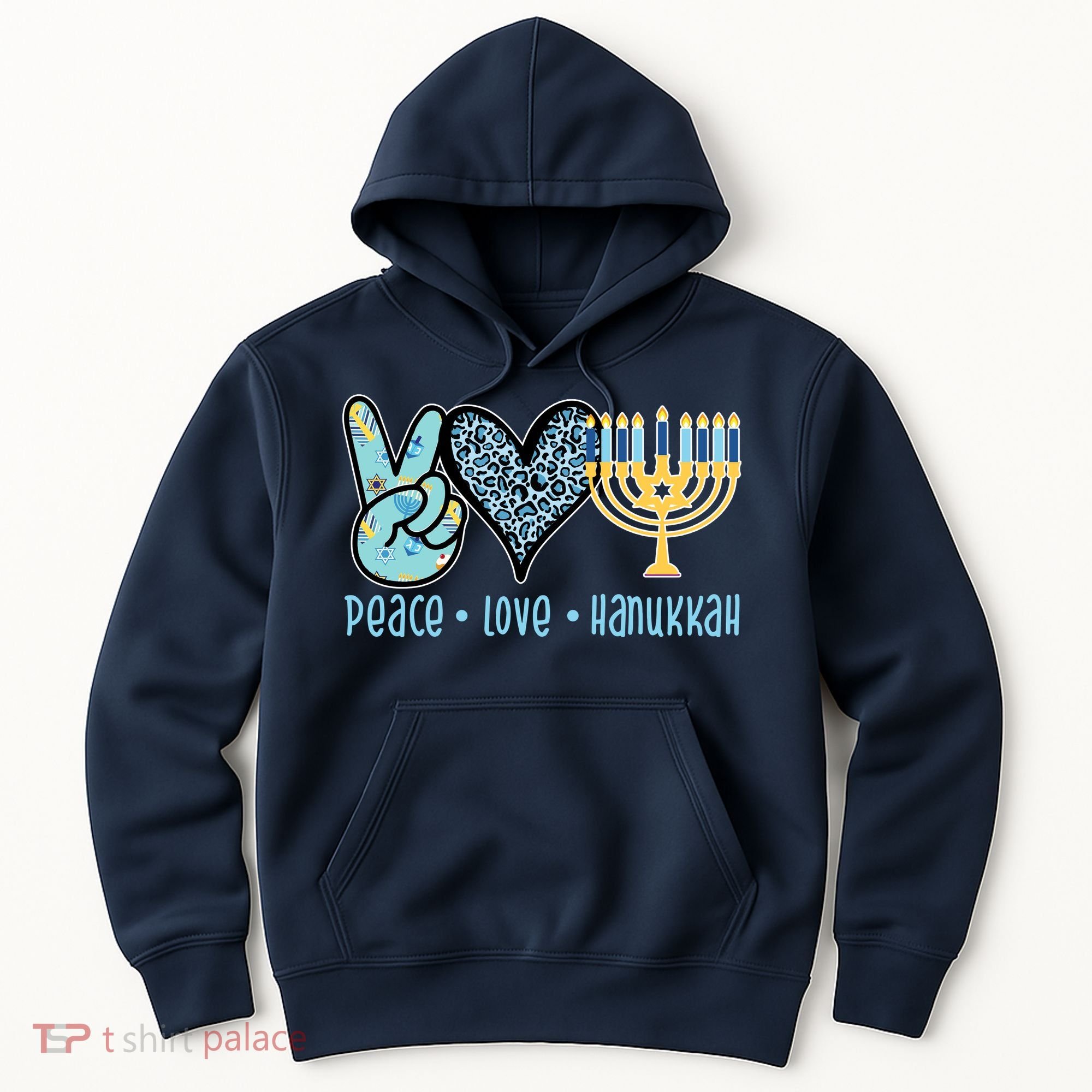Peace Love Hanukkah Cute Gift Hoodie