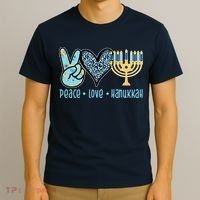 Peace Love Hanukkah Cute Gift T-Shirt thumb 3