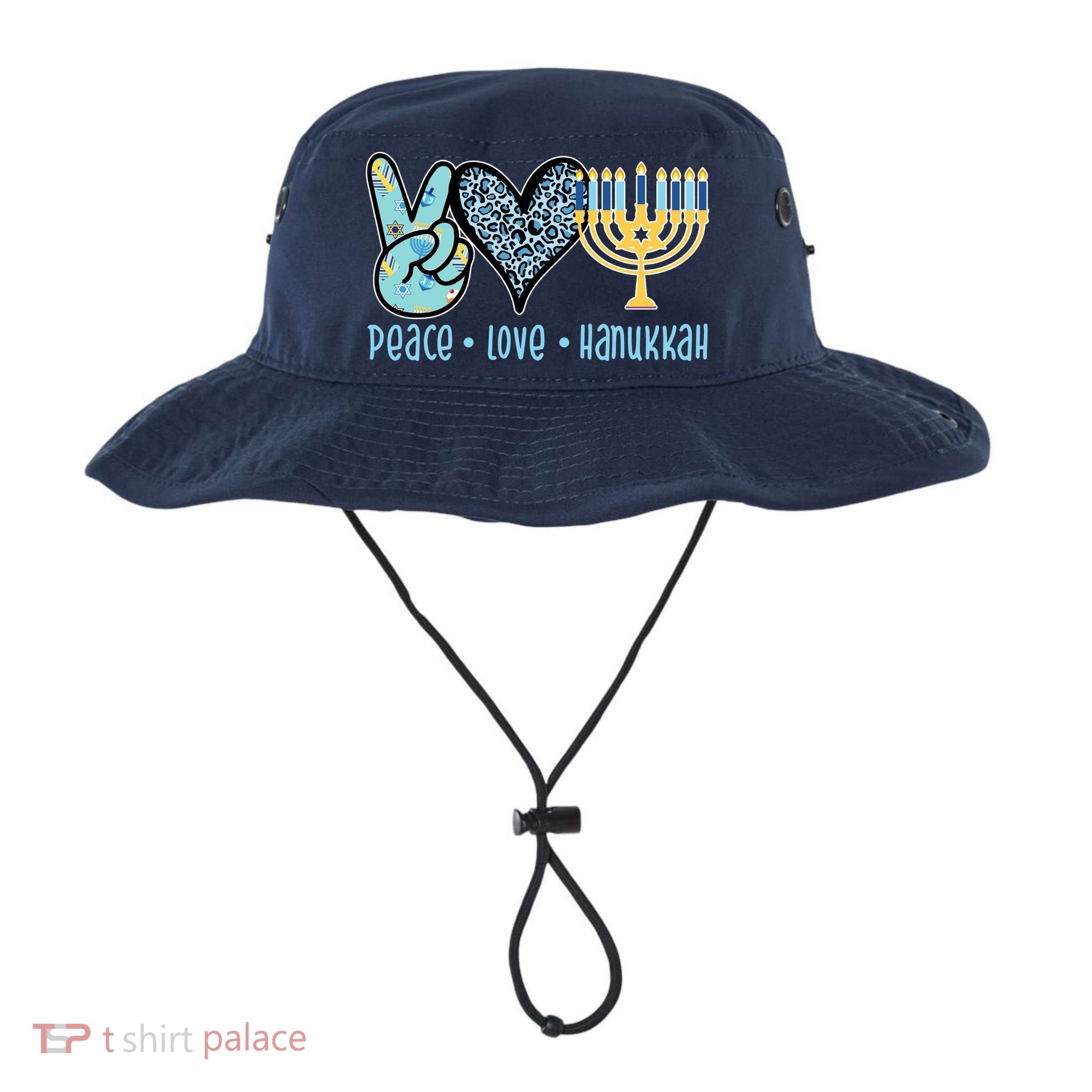 Peace Love Hanukkah Cute Gift Bucket Hat