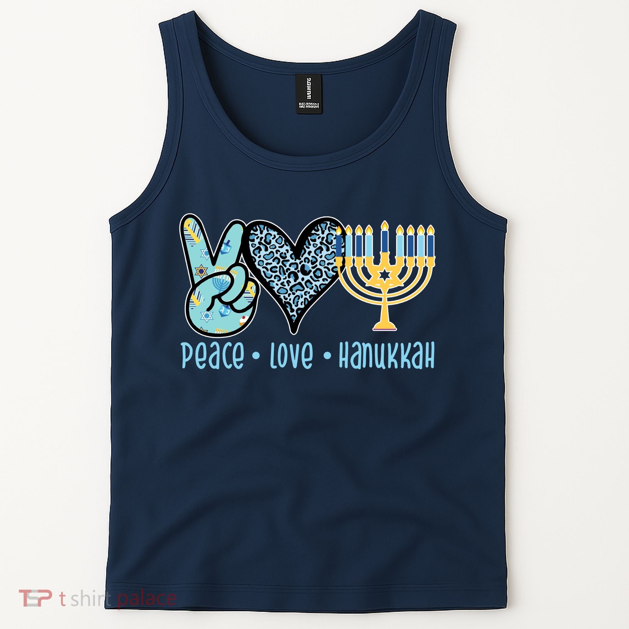 Peace Love Hanukkah Cute Gift Tank Top