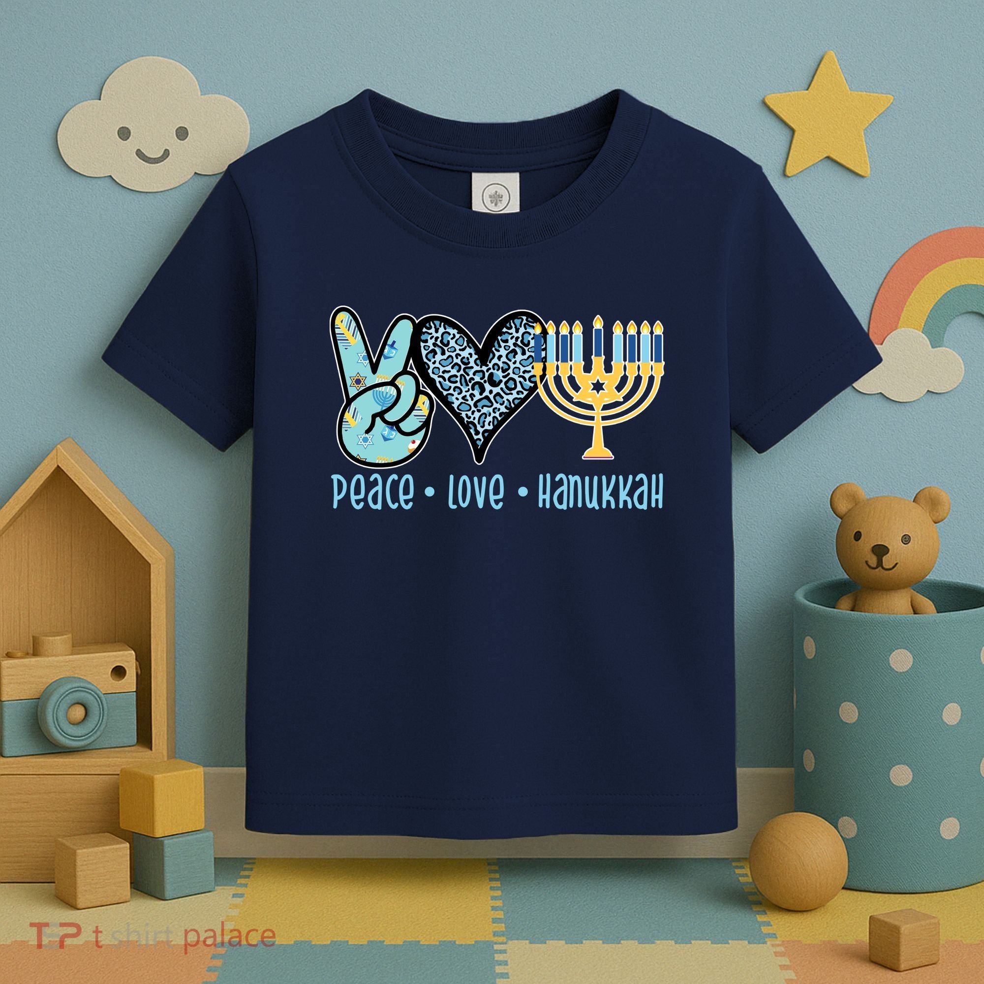 Peace Love Hanukkah Cute Gift Toddler T-Shirt