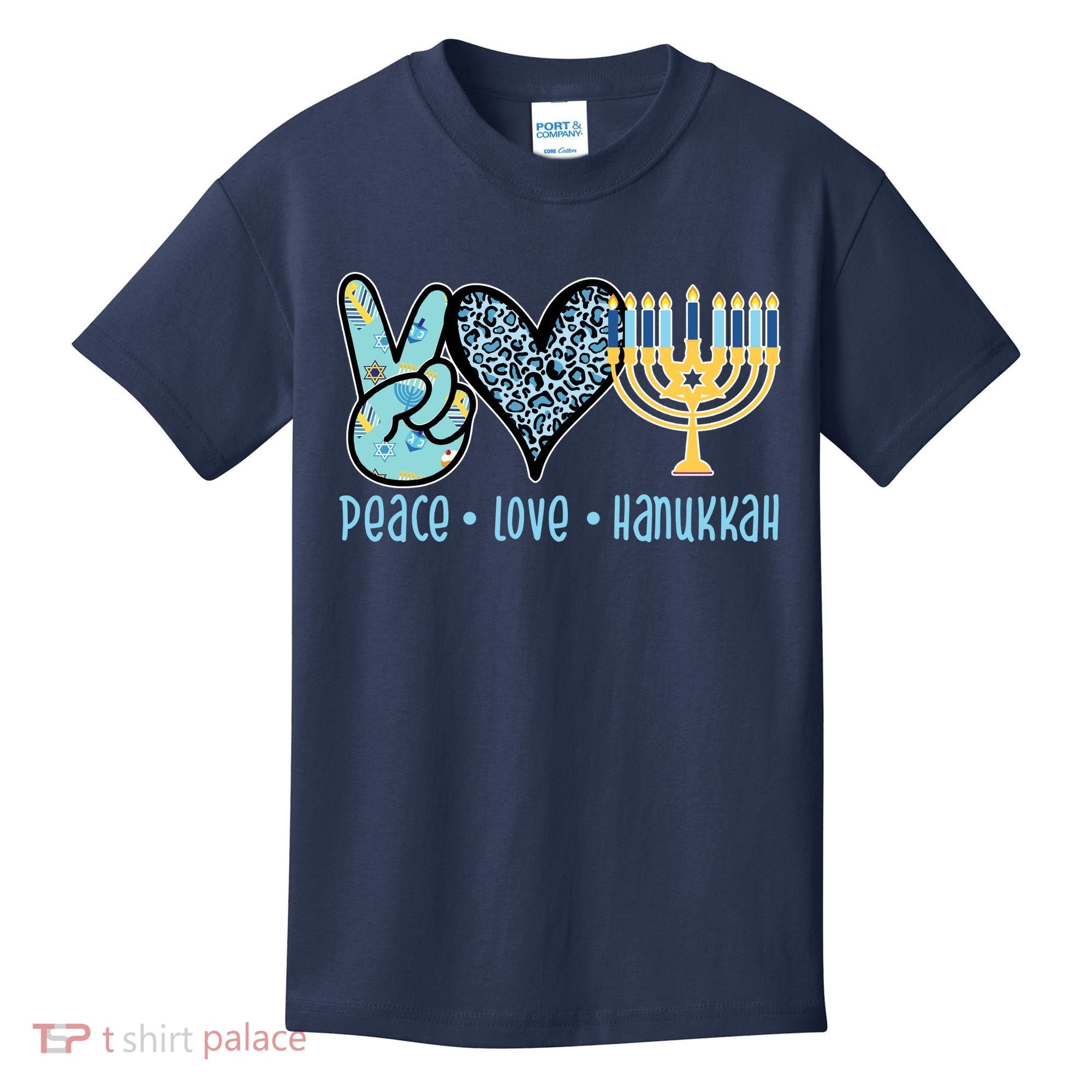 Peace Love Hanukkah Cute Gift Kids T-Shirt