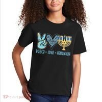 Peace Love Hanukkah Cute Gift Kids T-Shirt thumb 2