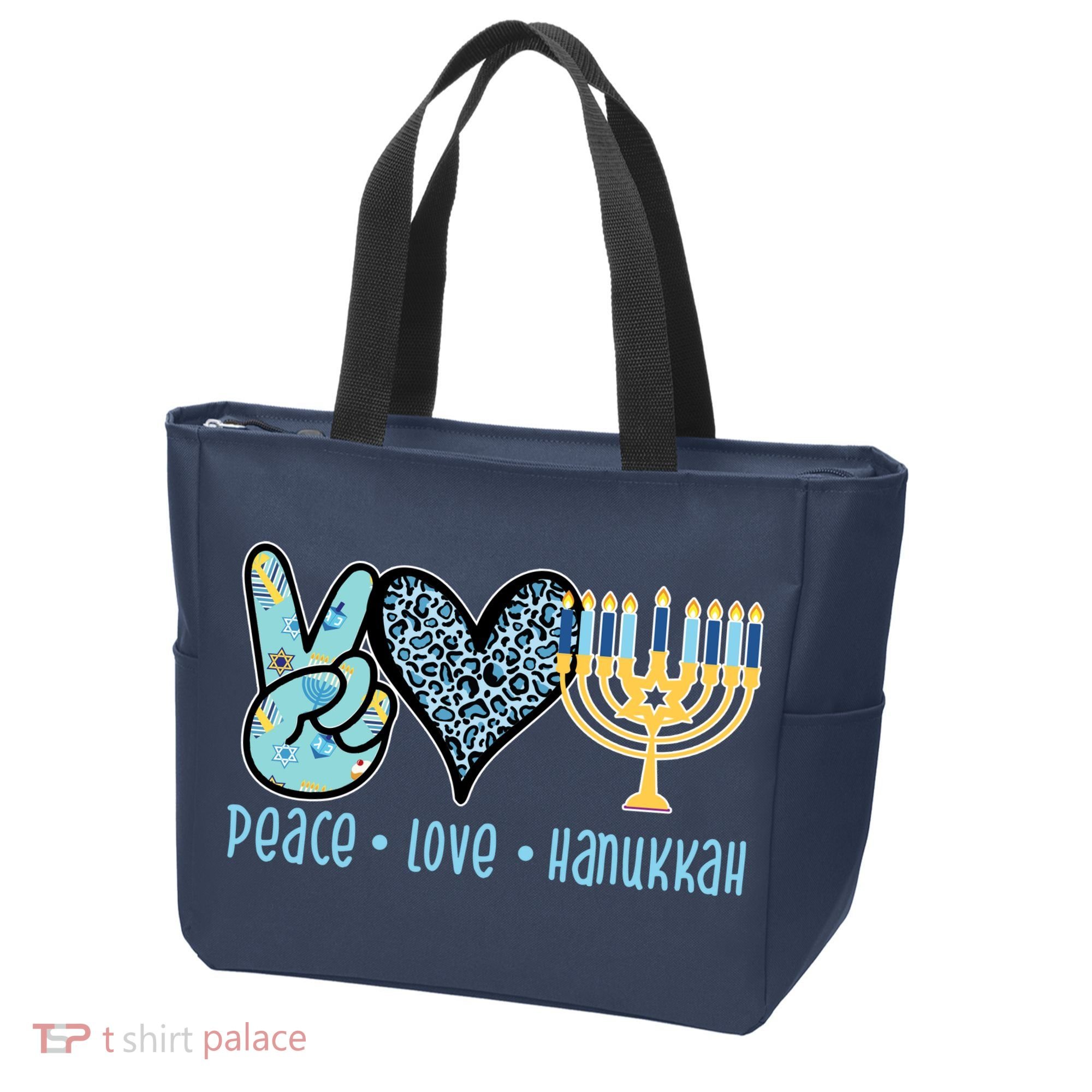 Peace Love Hanukkah Cute Gift Tote Bag
