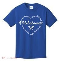 Phlebotomist Life Heart Caring Dedicated Loyal Phlebotomy Gift Kids T-Shirt thumb 0