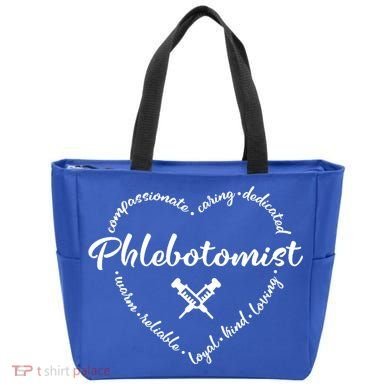 Phlebotomist Life Heart Caring Dedicated Loyal Phlebotomy Gift Tote Bag